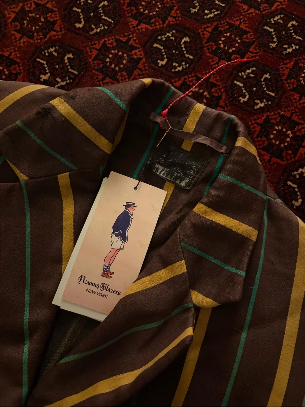 Vintage Striped Boating Blazer Jacket with 